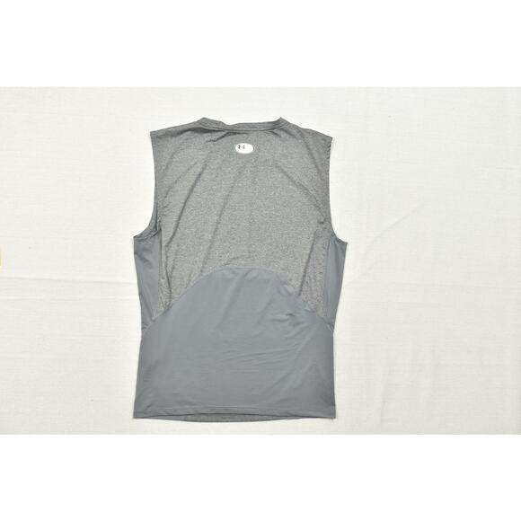 Men's Under Armour HeatGear Gray Sleeveless Compression Shirt Size 3XL - Picture 2 of 8